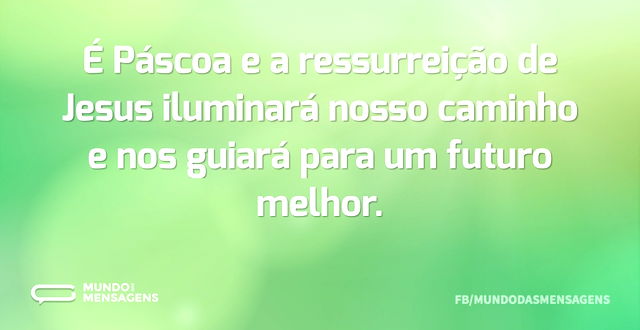 É Páscoa e a ressurreição de Jesus ilumi...