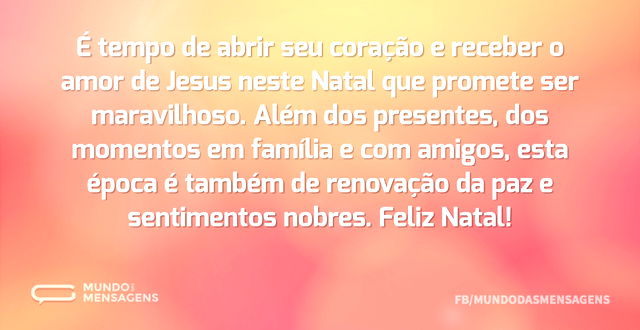 Abrir o coração para o Natal