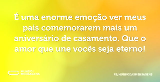 Emoção no aniversário de casados dos pais