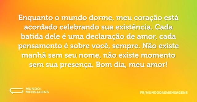 A minha declaração de amor para você, meu bem