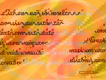 Parabéns para mim, eu mereço