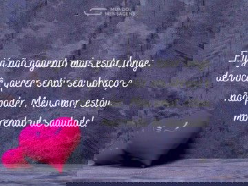 Eu morro de saudade do meu amor