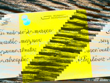 Não sei se mereço, mas vou tentar