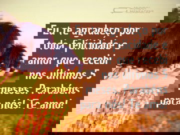 Cinco meses de namoro, um infinito de amor