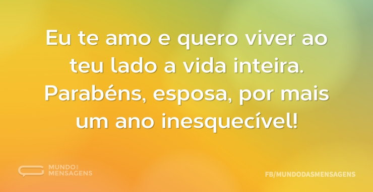 Eu te amo e quero viver ao teu lado a vi - Mundo das Mensagens