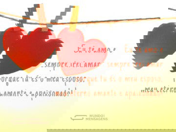 Eu te amo hoje e sempre