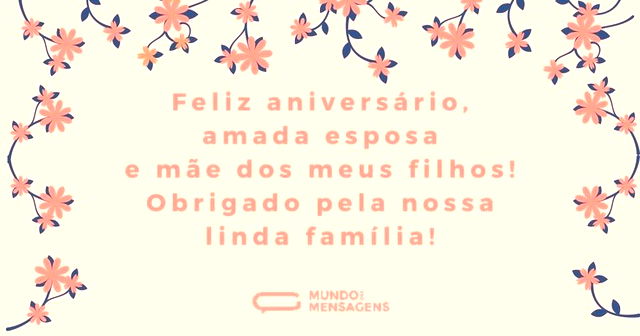 Feliz aniversário para esposa e mãe 