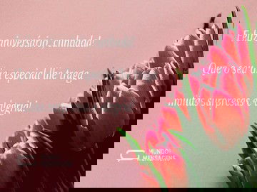 Feliz aniversário para cunhada 