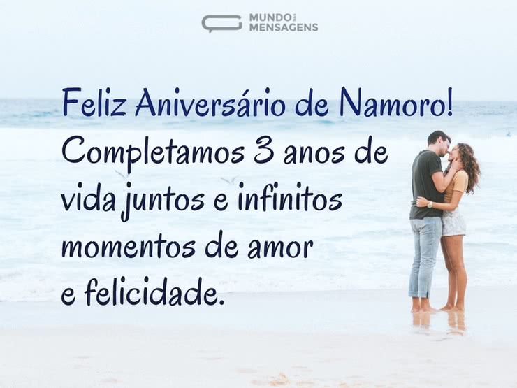 3 anos de amor e felicidade - Mundo das Mensagens