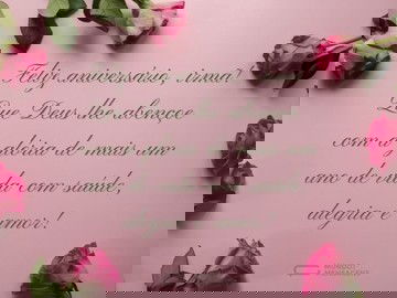 Feliz aniversário com a glória de Deus, irmã