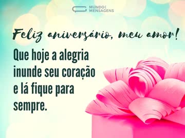 O aniversário do meu amor