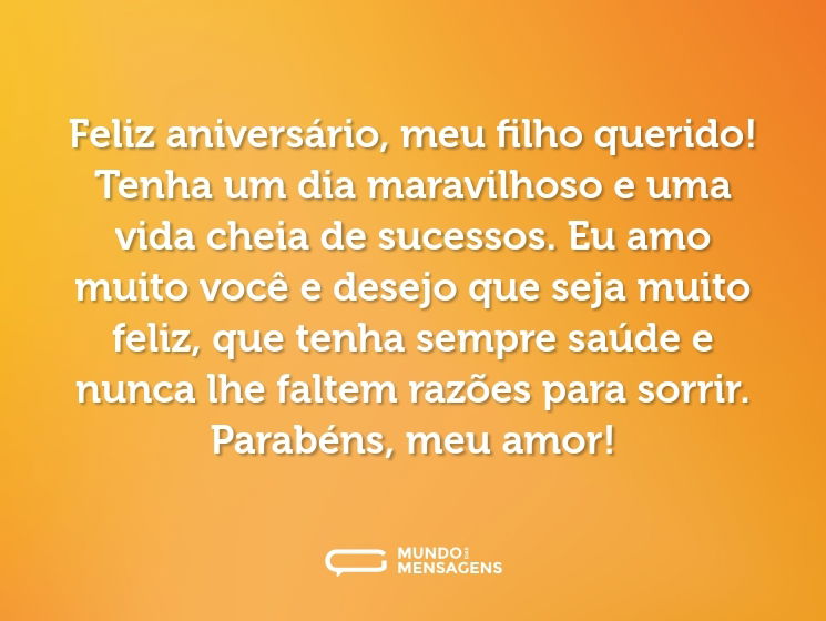 Featured image of post Frases De Anivers rio Para Filho Amado