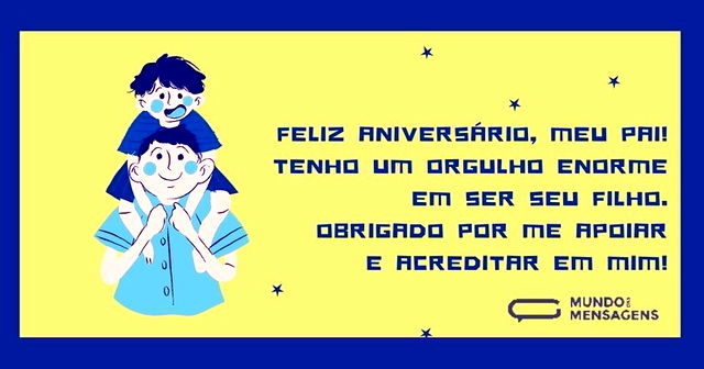 Feliz aniversário de filho para pai 