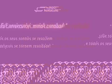 Feliz aniversário para minha cunhada
