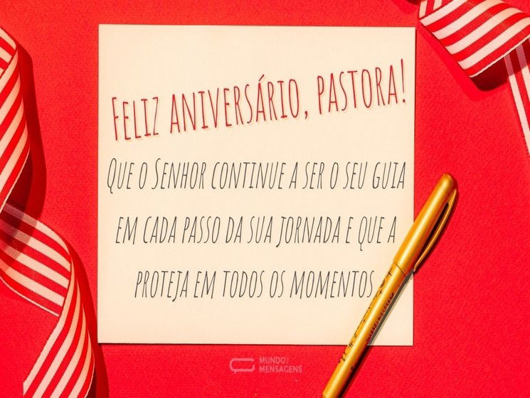 Que o Senhor seja seu guia, pastora