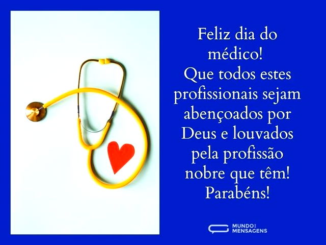 Um dia abençoados para todos os médicos