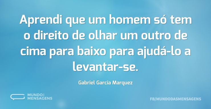 Olhar de cima para baixo, “só é lícito se for para ajudar a pessoa