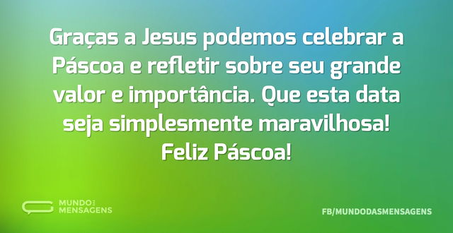 Celebrar a Páscoa com Jesus