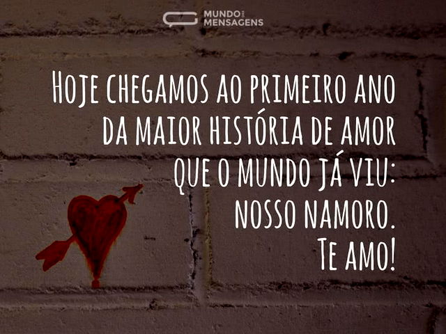 O primeiro ano da maior história de amor