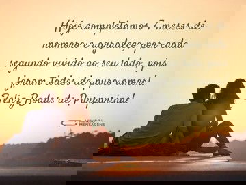 Amo cada segundo dos nossos 7 meses de namoro