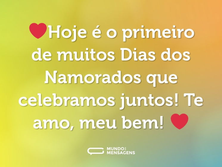 ❤Hoje é o primeiro de muitos Dias dos Namorados que celebramos juntos! Te amo, meu bem! ❤