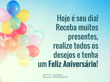 Presentes e desejos em dia de aniversário