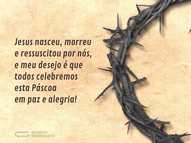 Celebremos a Páscoa em paz, amigos