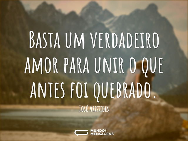 Basta um verdadeiro amor para unir o que...