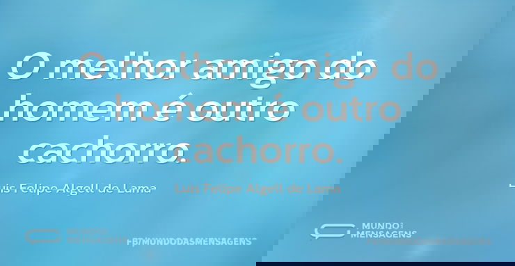 O melhor amigo do homem é outro cachorro...
