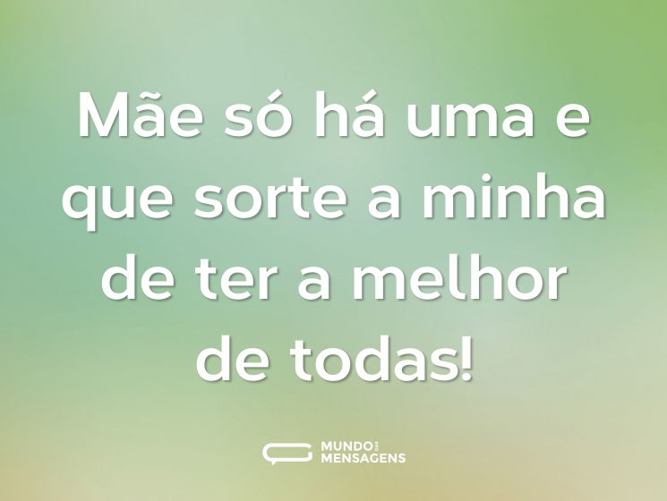 Mãe só há uma e que sorte a minha de ter a melhor de todas!