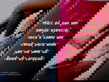 Eu adoro meu amigo do fundo do coração