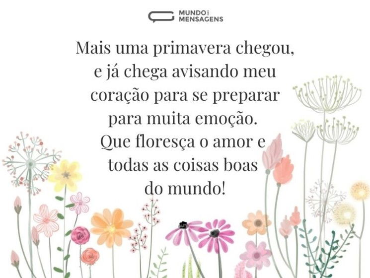 Mais uma primavera de muita emoção