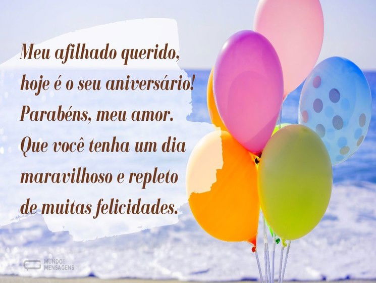 Um dia de aniversário maravilho para o afilhado