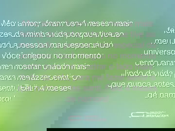 Feliz 4 meses de namoro