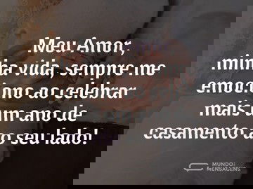 Nosso casamento me emociona