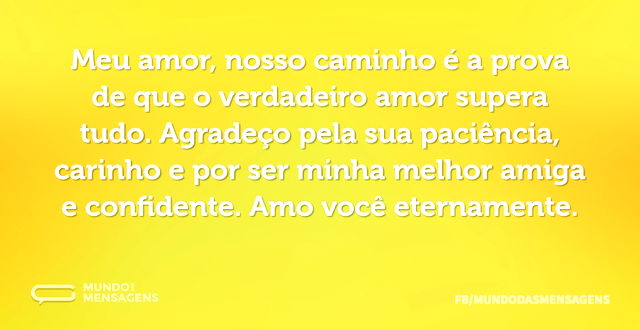 O lindo caminho que estamos construíndo