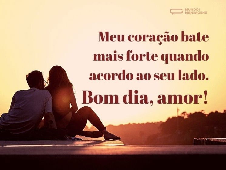 Bom dia com o coração apaixonado