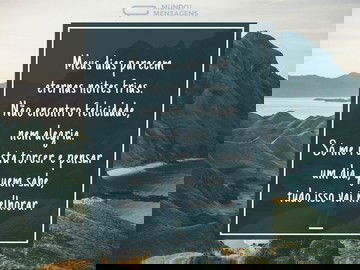 Meus dias parecem noites frias