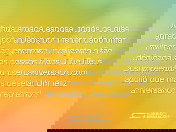Feliz aniversário para esposa evangélica