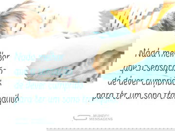 Descansar após cumprir com os deveres