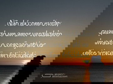 Amor verdadeiro é pura felicidade