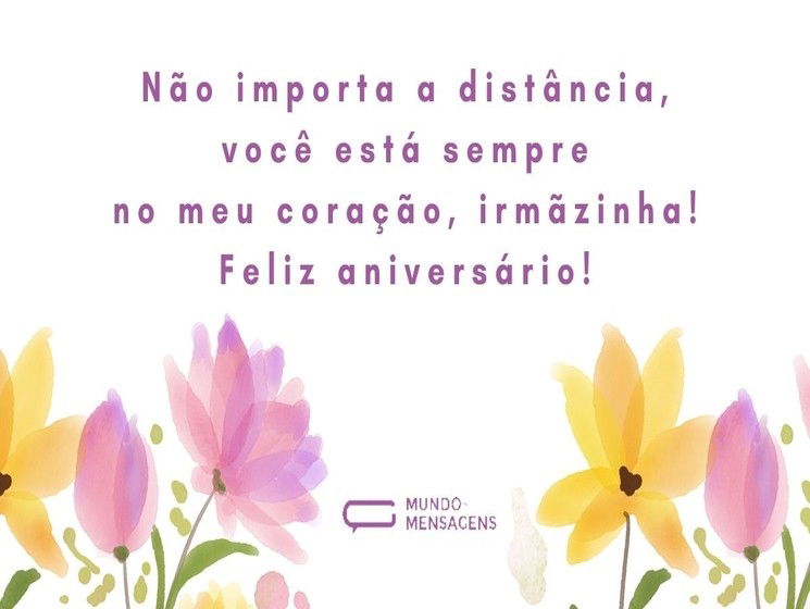 Feliz aniversário para irmã mais nova distante 