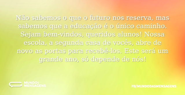 Hoje reabrimos nossas portas para nossos queridos alunos