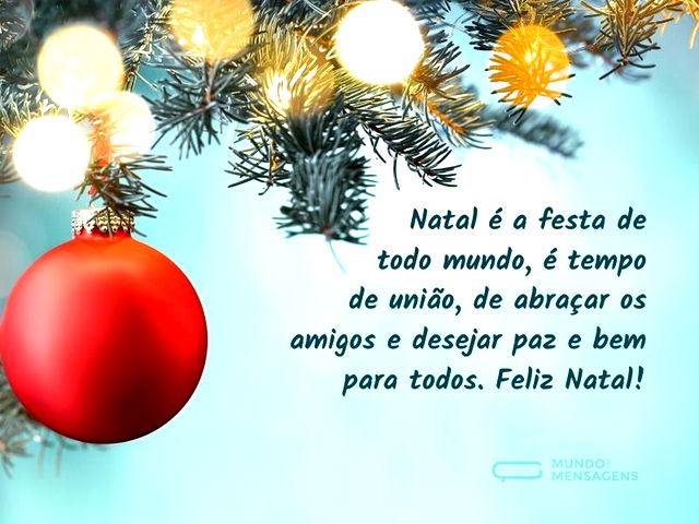 Natal é a festa que une