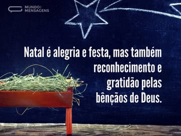 O Natal e as bênçãos de Deus