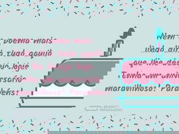 Um aniversário em poesia