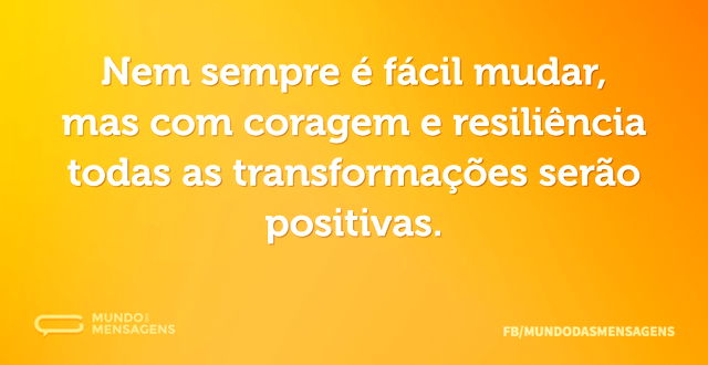 As transformações positivas