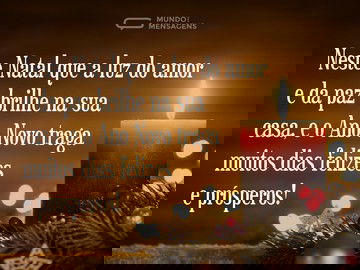 Natal de paz e Ano Novo próspero