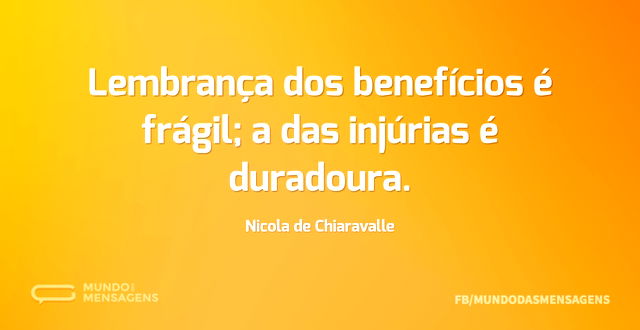 Lembrança dos benefícios é frágil; a das...