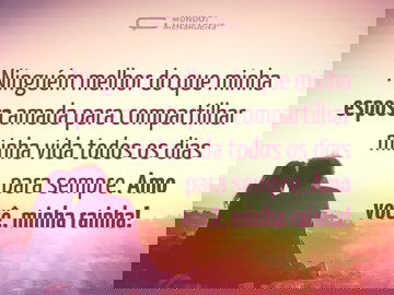 Quero minha esposa todos os dias